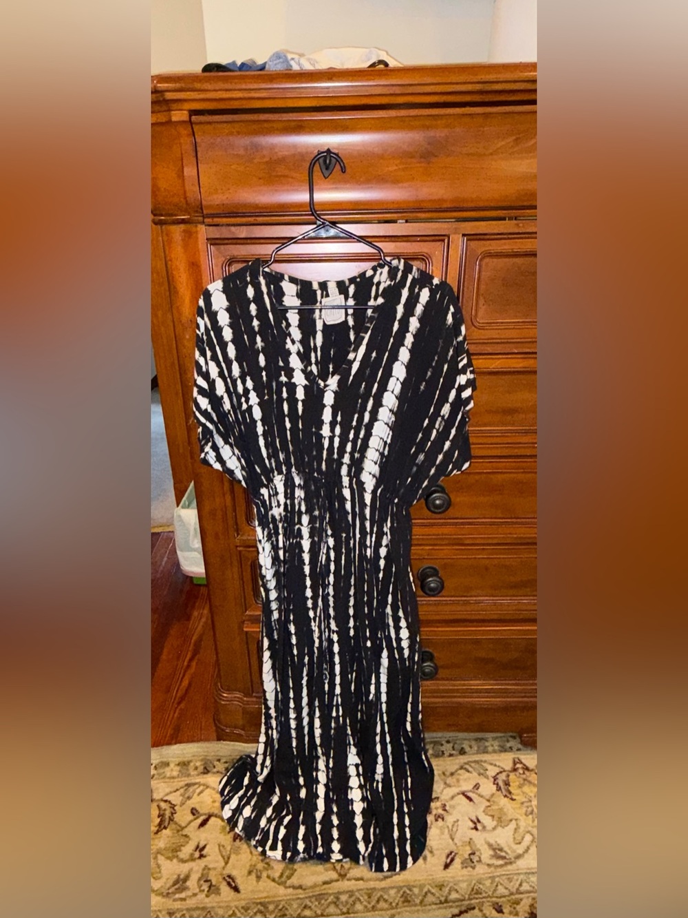 Runaway Child Black White Tie Dye Maxi Dress